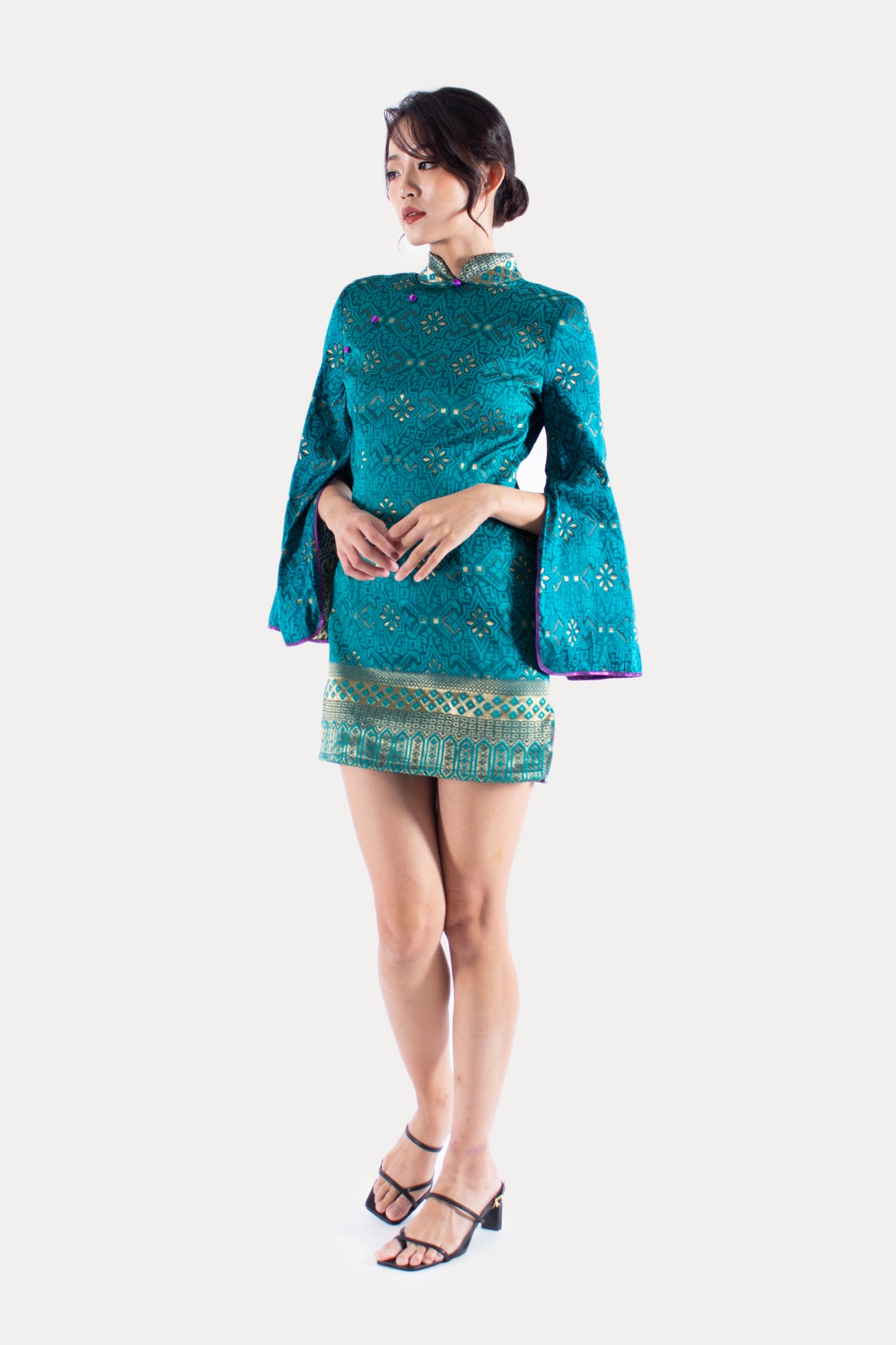 Turquoise cheongsam on sale